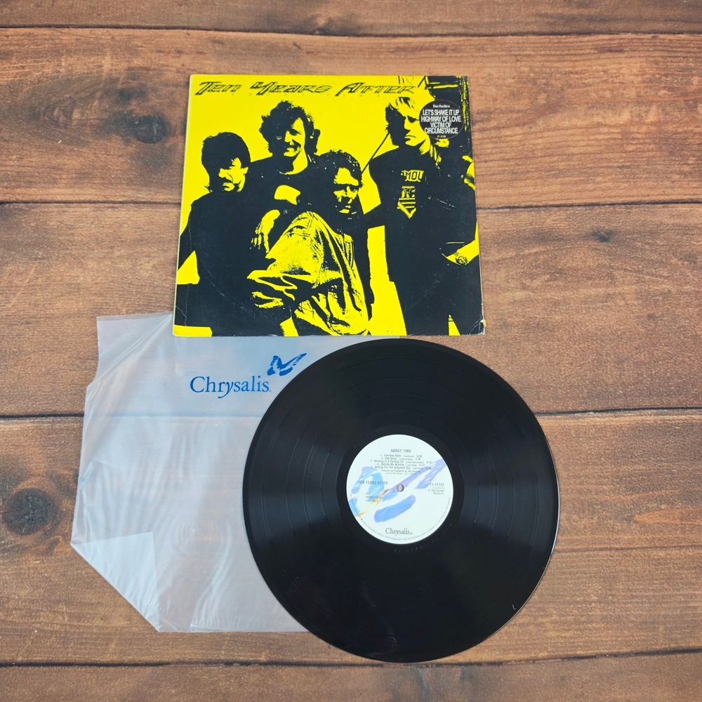 Ten Years After About Time Vinyl LP 12" Black Good Promo 1989 Chrysalis F1-21722